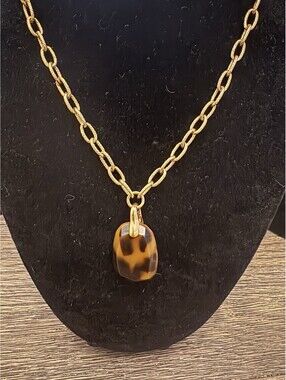 Beautiful Monet Necklace NWT 16-18” Cheetah Style  Pendant